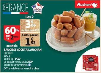 Auchan Saucisse cocktail auchan offre