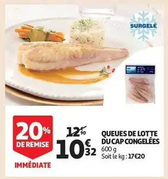 Auchan Queues de lotte de cap congelées offre