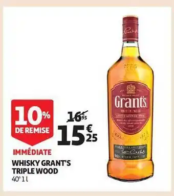 Auchan Whisky grant's triple wood offre