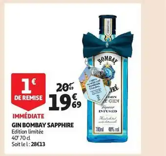 Auchan Gin bombay sapphire offre