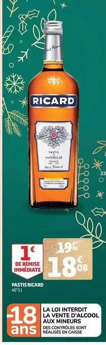 Auchan Pastis ricard offre
