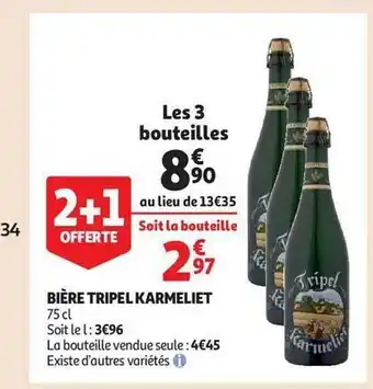 Auchan Bière tripel karmeliet offre