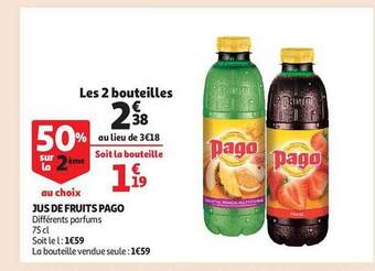 Auchan Jus de fruits pago offre