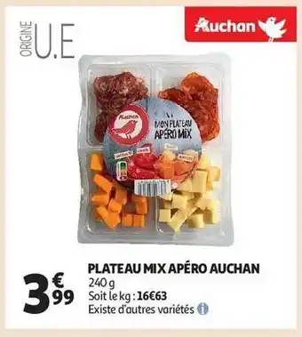Auchan Plateau mix apéro auchan offre