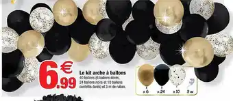 Bazarland Le kit arche à ballons offre