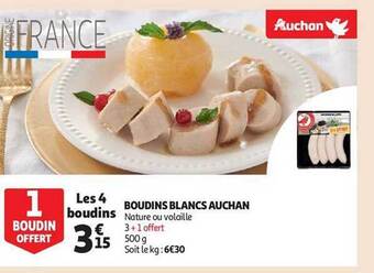 Auchan Boudins blancs auchan offre