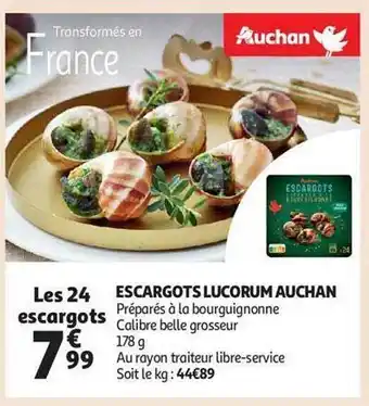 Auchan Escargots lucorum auchan offre