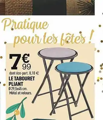 Centrakor Le tabouret pliant offre