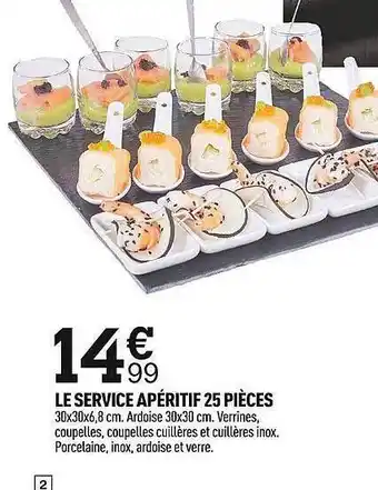 Le service apéritif 25 piÚces