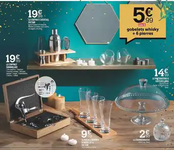 Centrakor Le coffret cocktail victor, le coffret sommelier, le rack 4 verres à bière 27 cl victor, la bonbonnière, le présentoir à gâte offre