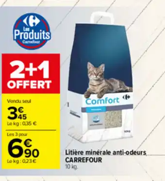 Carrefour Market Litière minérale anti-odeurs Carrefour offre
