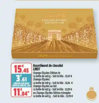 Coccimarket Assortiment de chocolat lindt offre