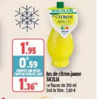 Coccinelle Express Jus de citron jaune sicilia offre