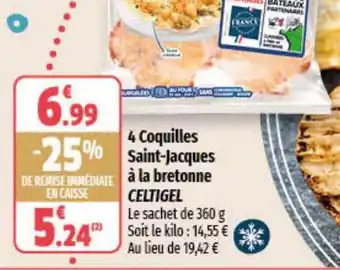 4 coquilles saint-jacques Ă la bretonne celtigel