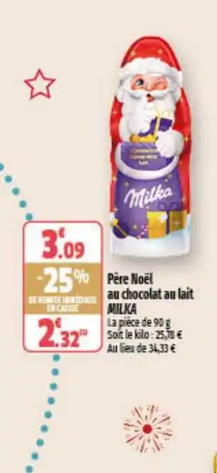 PÚre noël au chocolat au lait milka