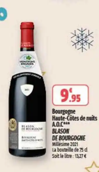Coccinelle Express Bourgogne haute-côtes de nuits aoc blason de bourgogne offre