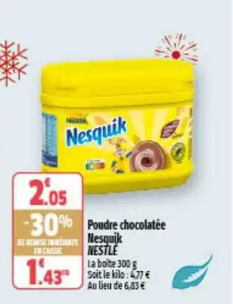 Coccinelle Express Poudre chocolatée nesquik nestlé offre