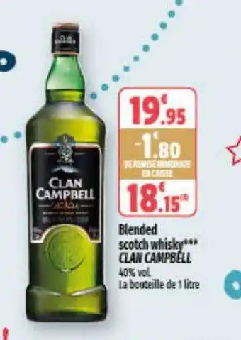 Coccinelle Express Blended scotch whisky clan campbell offre