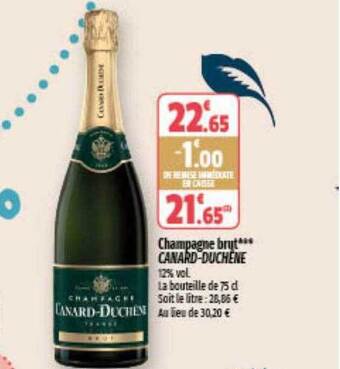 Coccinelle Supermarché Champagne brut canard-duchène offre