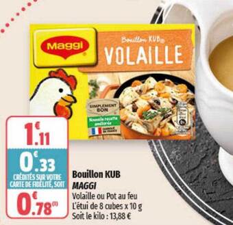 Coccinelle Supermarché Bouillon kub maggi offre
