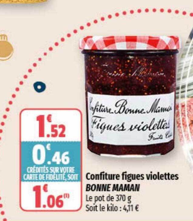 Promo Confiture figues violettes bonne maman chez Coccinelle Supermarché