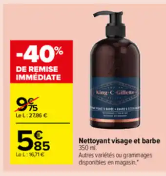 Carrefour Market Nettoyent visage et barbe offre