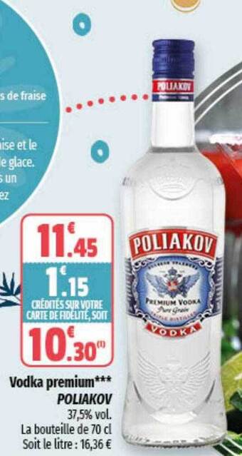 Coccinelle Supermarché Vodka premium poliakov offre