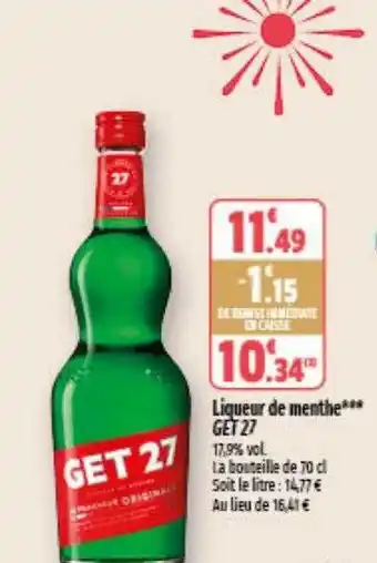 Coccinelle Supermarché Liqueur de menthe get 27 offre