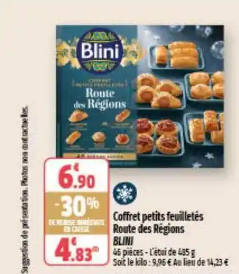 Coccinelle Supermarché Coffret petits freuilletés route des régions blini offre