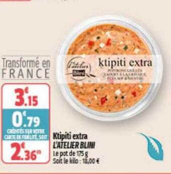 Coccinelle Supermarché Ktipiti extra l'atelier blini offre