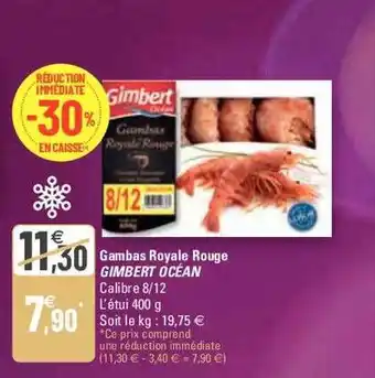 G20 Gambas royale rouge gimbert océan offre