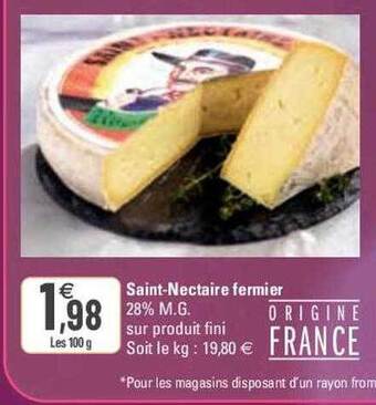 G20 Saint-nectaire fermier offre