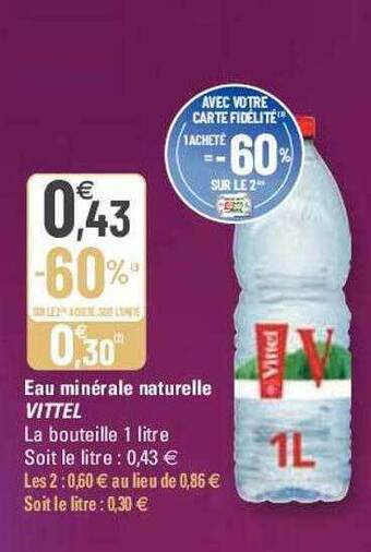 G20 Eau minérale naturelle vittel offre