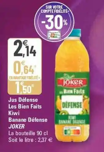 G20 Jus défense les bien faits kiwi banane défense joker offre