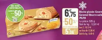 G20 Bûche glacée gourmet caramel beurre salé pilpa offre