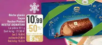 G20 Bûche glacée façon rocher praliné nestlé signature offre