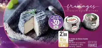 G20 Le crottin de chèvre cendré rians offre