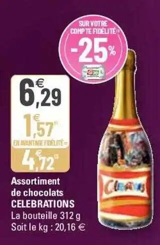 G20 Assortiment de chocolats célébrations offre