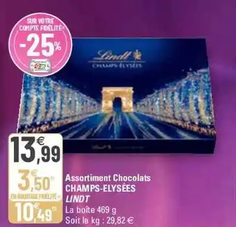 G20 Assortiment chocolats champs-élysées lindt offre