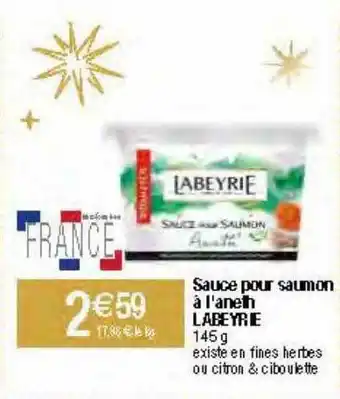 Migros Sauce pour saumon à l'aneth labeyrie offre
