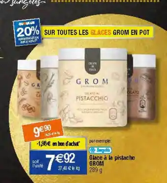 Glace à la pistache grom