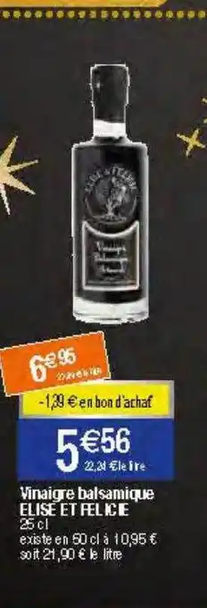 Migros Vinaigre balsamique elise et félicie offre