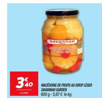 Netto Macédoine de fruits au sirop léger savannah garden offre