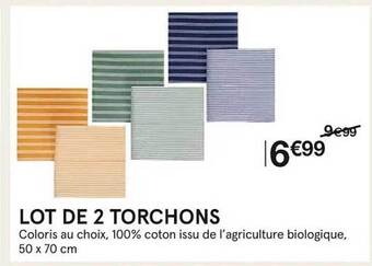 Monoprix Lot de 2 torchons offre