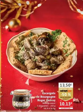Colruyt Escargot de bourgogne roger dutruy offre