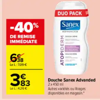 Carrefour Market Douche sanex advanded offre
