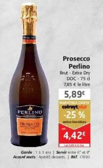 Colruyt Prosecco perlino brut - extra dry offre