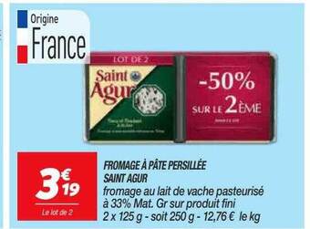Netto Fromage à pâte persillée saint agur offre