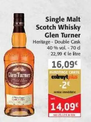 Colruyt Single malt scotch whisky glen turner offre