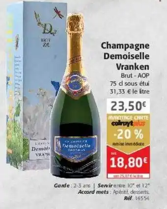 Colruyt Champagne demoiselle vranken brut aop offre
